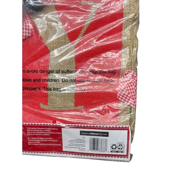 Burlap Merry Christmas Banner / Sign 10 Foot Red & Green Seasonal Holiday Decor‎ - Picture 4 of 6